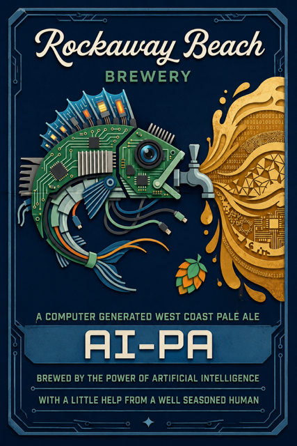 AI-PA — computer generated West Coast Pale Ale label