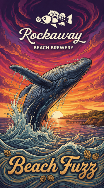 Beach Fuzz Hazy IPA label